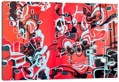 Roam-Red  Canvas Art Print - Artwork Similar to Wassily Kandinsky