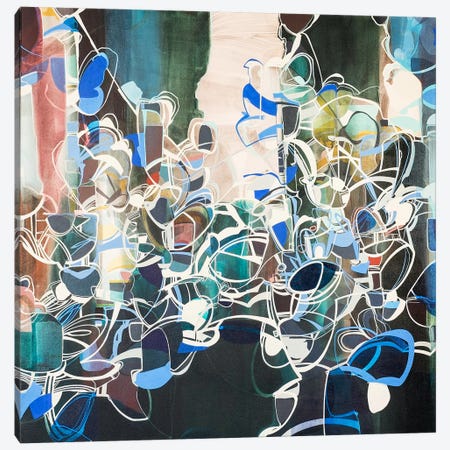 Untitled (Blue) Canvas Print #RMY14} by Rebecca Moy Canvas Art Print