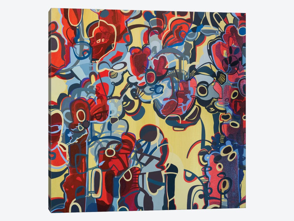 Red & Yellow by Rebecca Moy 1-piece Canvas Art Print