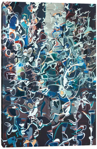 Seahorse Canvas Art Print - Similar to Jackson Pollock