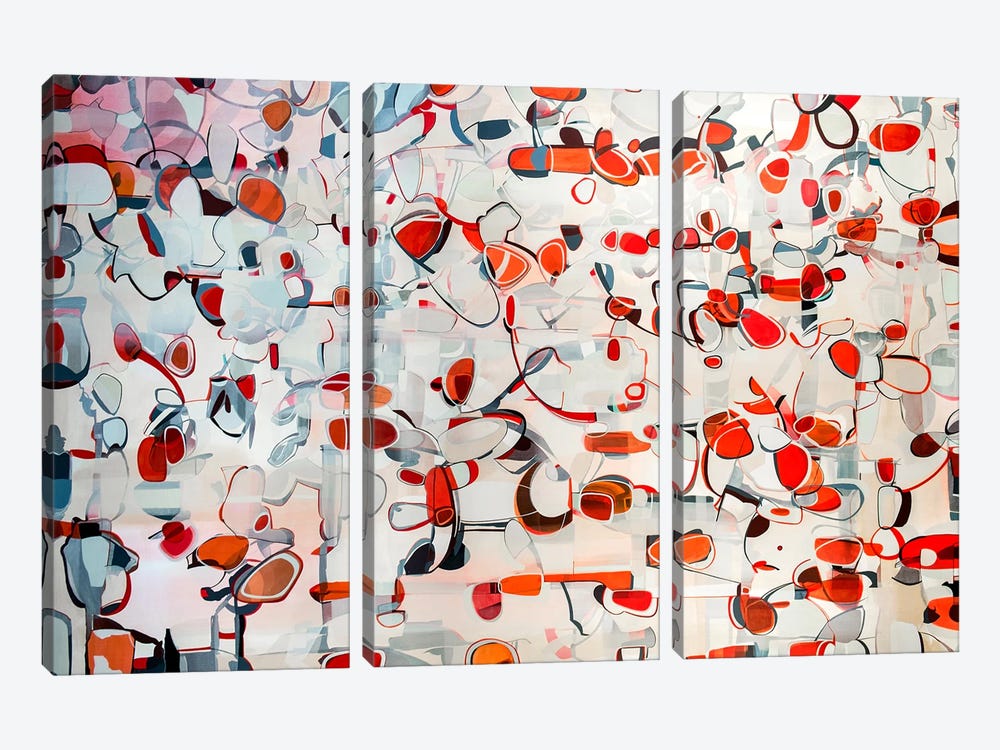 Cherry Blossom II by Rebecca Moy 3-piece Canvas Art Print