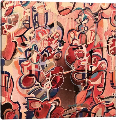 Abstract Red Canvas Art Print - Artists Like Kandinsky