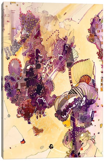 Orchids Canvas Art Print - Artwork Similar to Wassily Kandinsky
