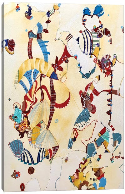 Sea Dragon Canvas Art Print - Artwork Similar to Wassily Kandinsky