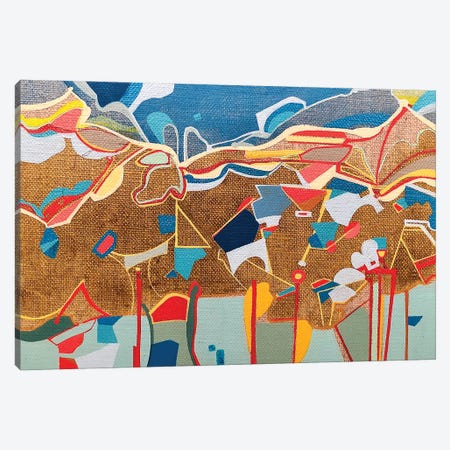 Beach Canvas Print #RMY60} by Rebecca Moy Art Print