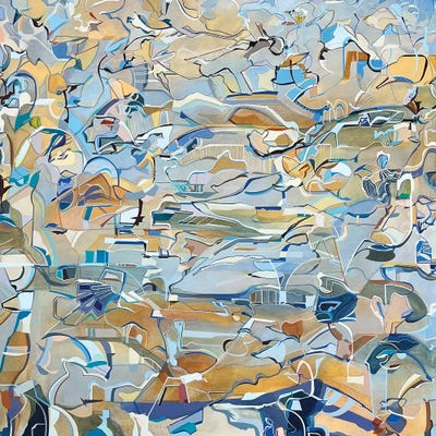 Beach NC by Rebecca Moy framed canvas print