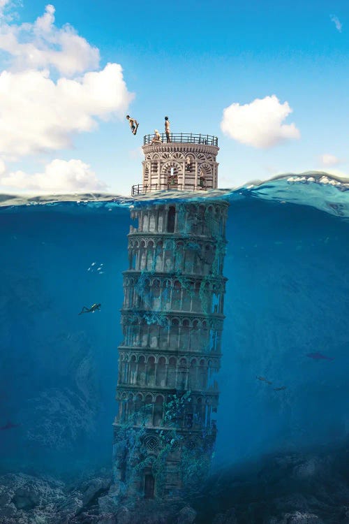 Leaning Tower by Ruvim Noga wall art