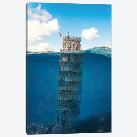 Leaning Tower Canvas Print #RNG19} by Ruvim Noga Canvas Art
