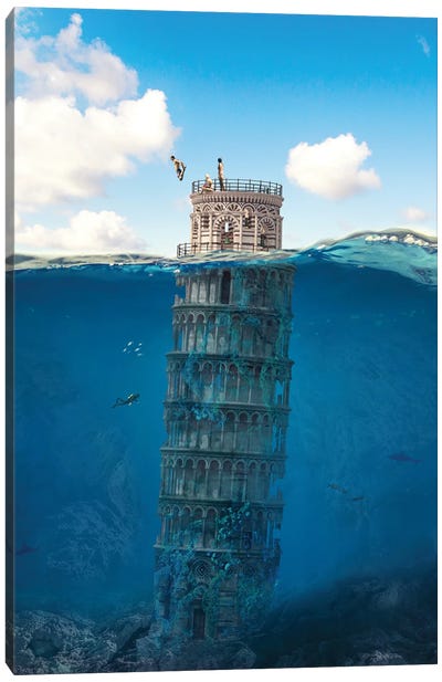 Leaning Tower Canvas Art Print