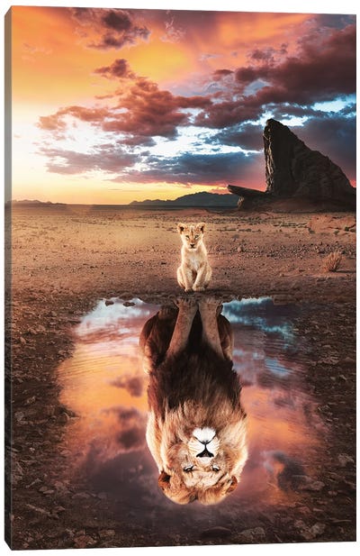 Lion King Canvas Art Print - Through The Looking Glass