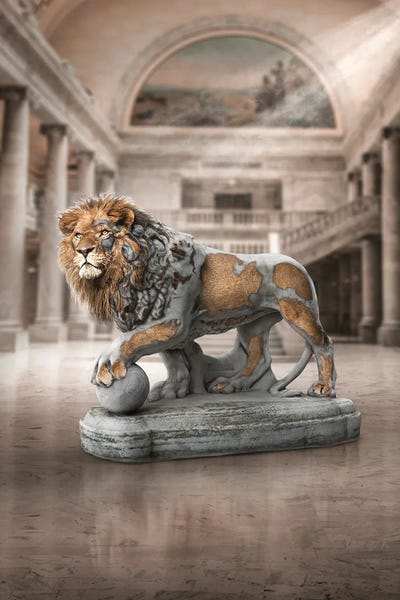 Ruvim Noga: Lion Statue by Ruvim Noga