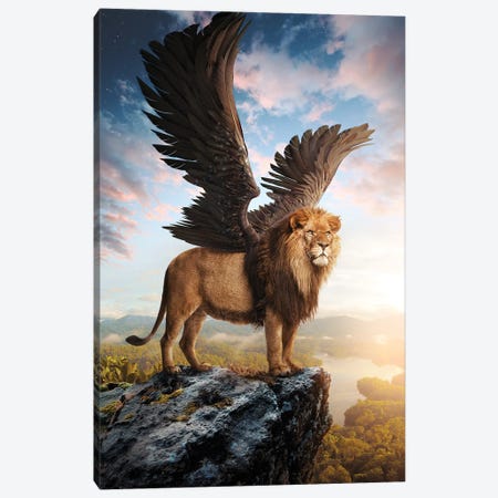 Winged Lion Canvas Print #RNG25} by Ruvim Noga Canvas Art
