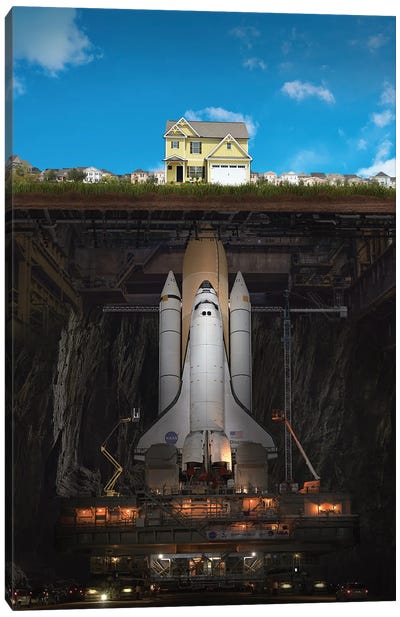 Nasa Top Secret Canvas Art Print - Space Shuttle Art