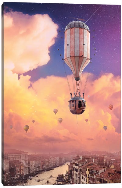 Afternoon Flight Canvas Art Print - Virtual Escapism