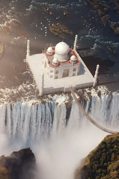 India: Taj Mahal Waterfall by Ruvim Noga