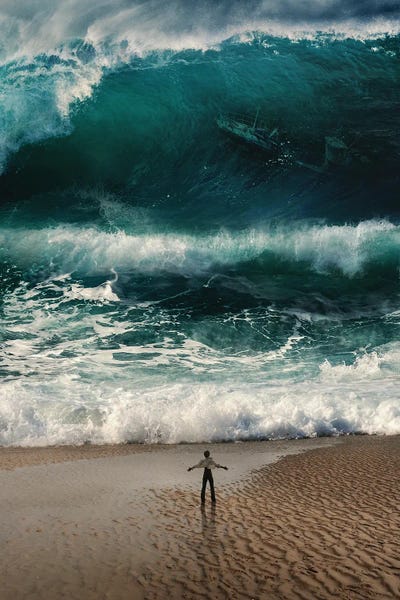 Tsunami Attack by Ruvim Noga framed wall art