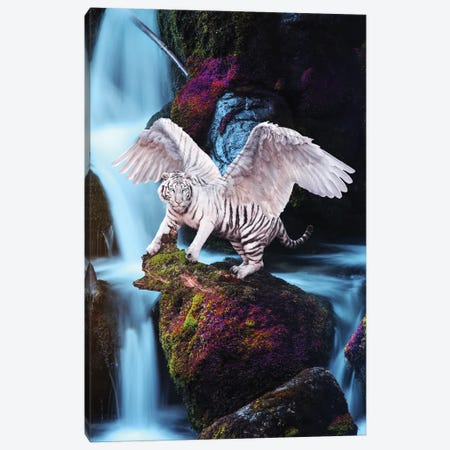 Winged Tiger Waterfall Canvas Print #RNG44} by Ruvim Noga Canvas Art