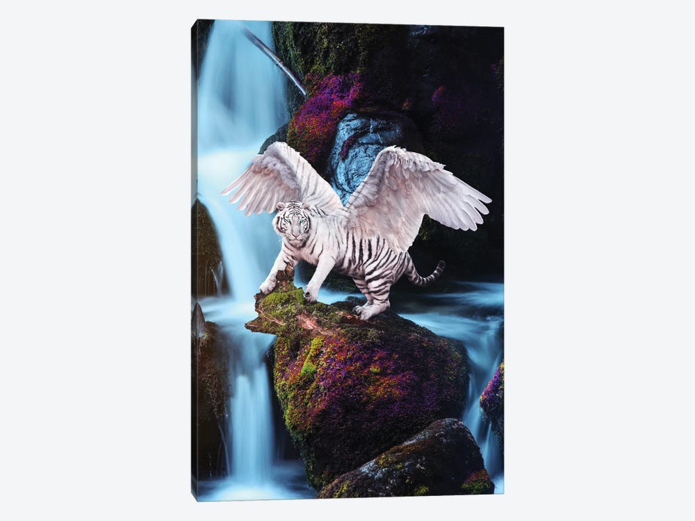Winged Tiger Waterfall by Ruvim Noga 1-piece Canvas Print