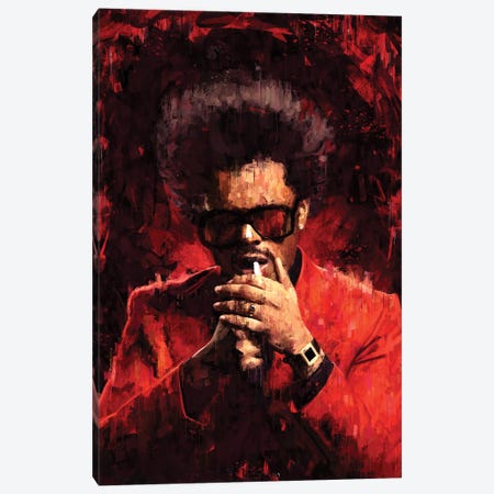The Weeknd Canvas Print #RNG57} by Ruvim Noga Canvas Print