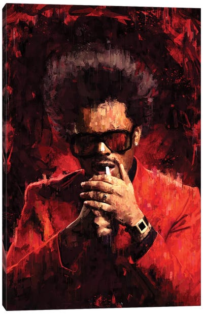 The Weeknd Canvas Art Print - Glasses & Eyewear Art