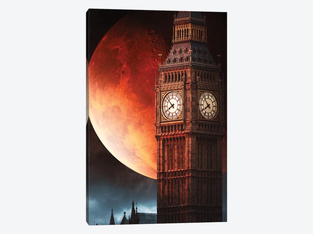 Big Ben Blood Moon by Ruvim Noga 1-piece Canvas Art