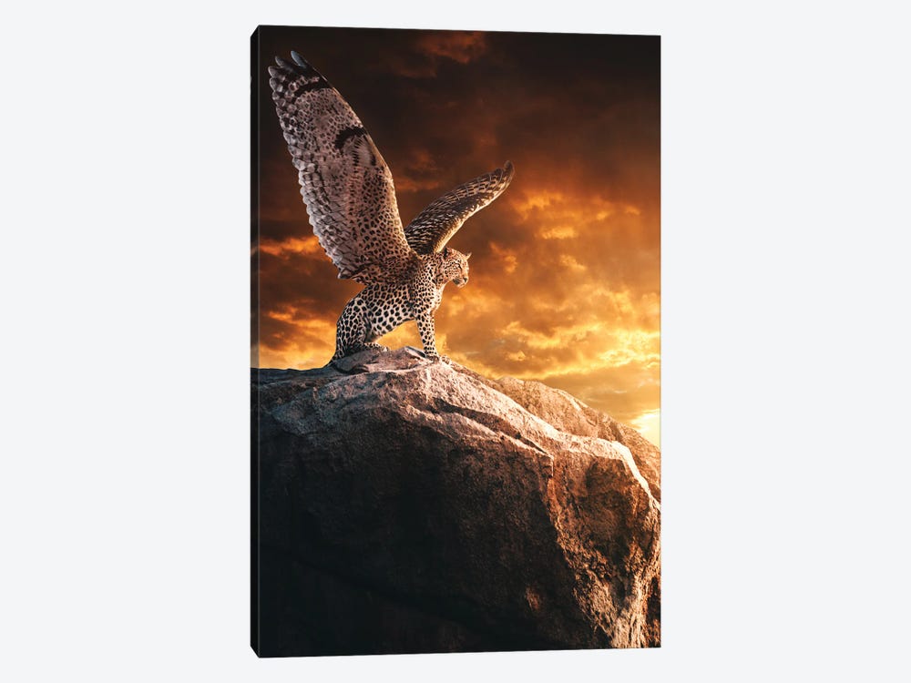 Winged Guardian At Sunset by Ruvim Noga 1-piece Canvas Artwork
