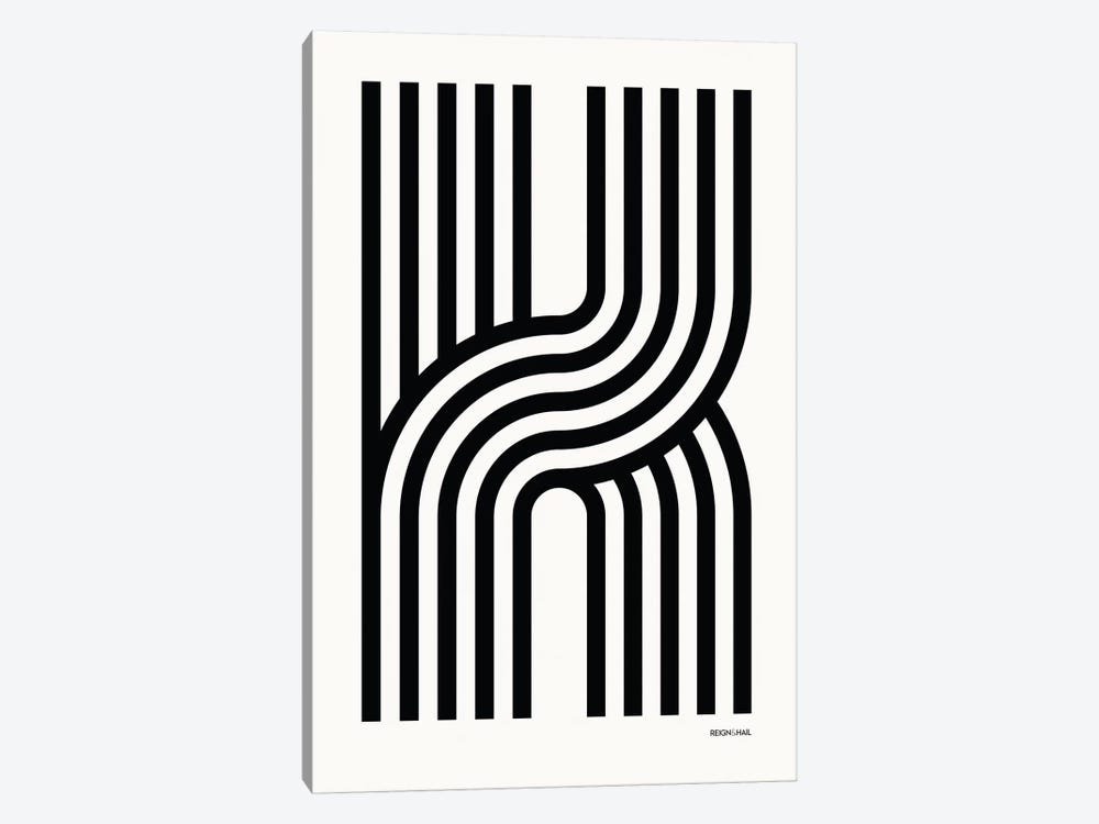 K Geometric Letter by Reign & Hail 1-piece Art Print