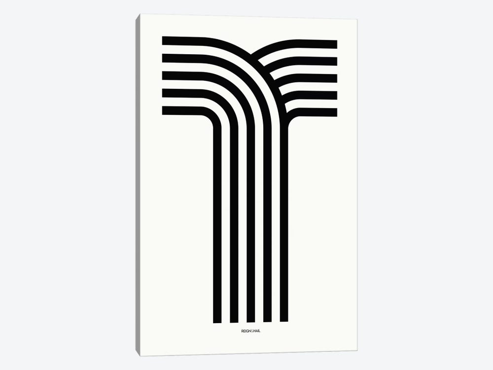 T Geometric Letter by Reign & Hail 1-piece Art Print