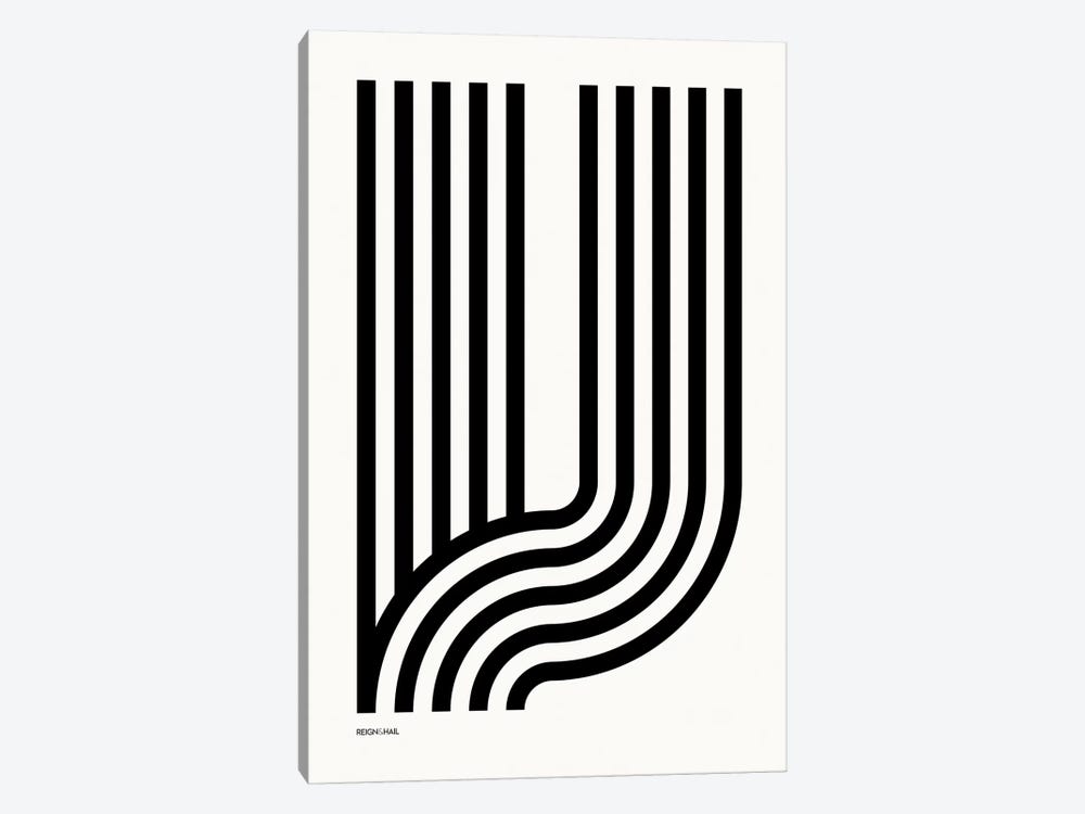 V Geometric Letter by Reign & Hail 1-piece Art Print