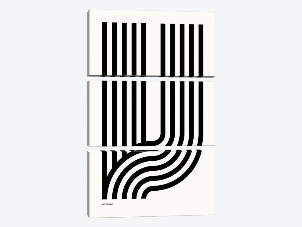 V Geometric Letter by Reign & Hail 3-piece Art Print