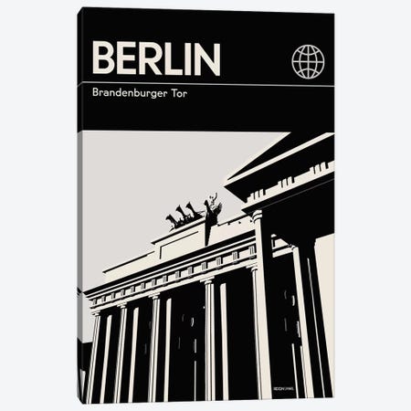 Berlin In Black And White Canvas Print #RNH29} by Reign & Hail Canvas Artwork