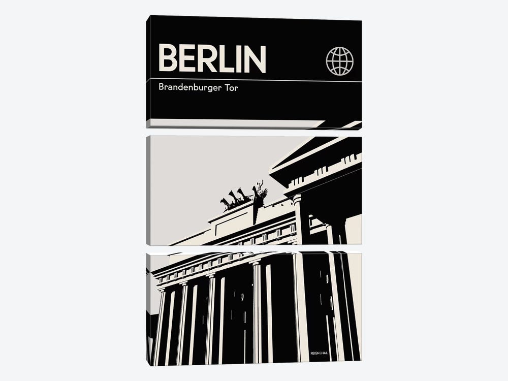 Berlin In Black And White by Reign & Hail 3-piece Canvas Art