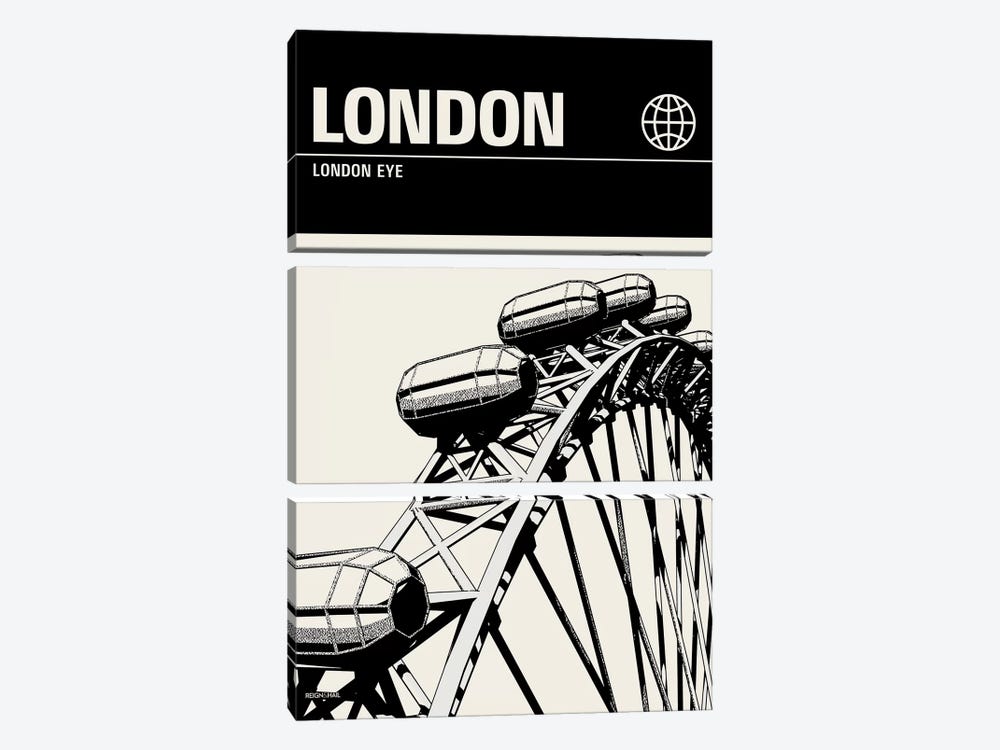 London In Black And White by Reign & Hail 3-piece Canvas Artwork