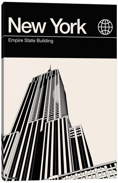 New York In Black And White Canvas Art Print - New York City Travel Posters