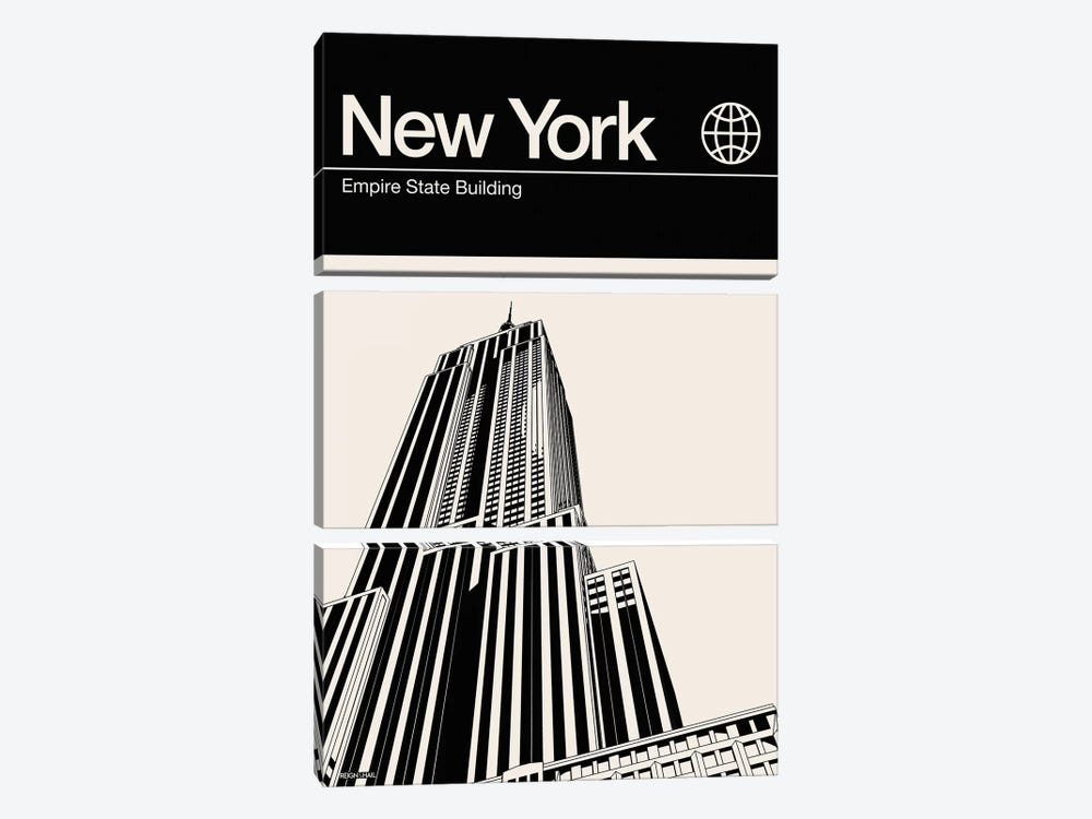 New York In Black And White by Reign & Hail 3-piece Art Print