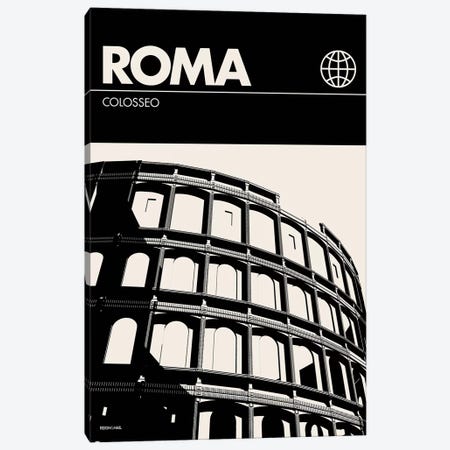 Rome In Black And White Canvas Print #RNH43} by Reign & Hail Canvas Wall Art