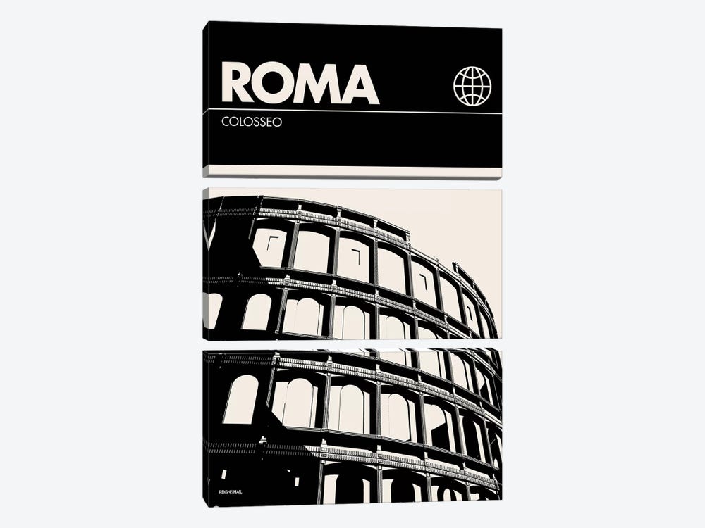 Rome In Black And White by Reign & Hail 3-piece Canvas Artwork