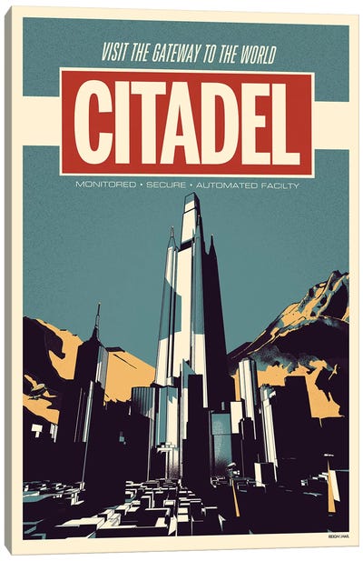 Citadel - Sci Fi Print Canvas Art Print - Retro Redux