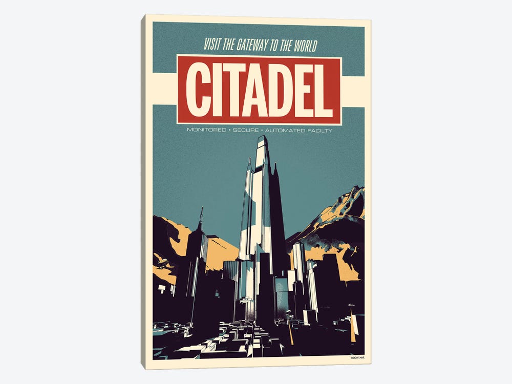 Citadel - Sci Fi Print by Reign & Hail 1-piece Canvas Wall Art