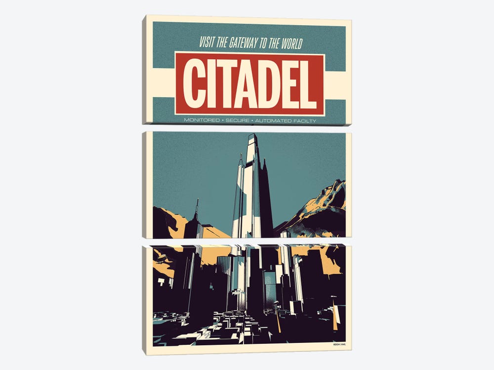 Citadel - Sci Fi Print by Reign & Hail 3-piece Canvas Artwork