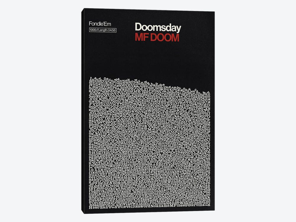 Doomsday By MF Doom Lyrics Print by Reign & Hail 1-piece Canvas Wall Art