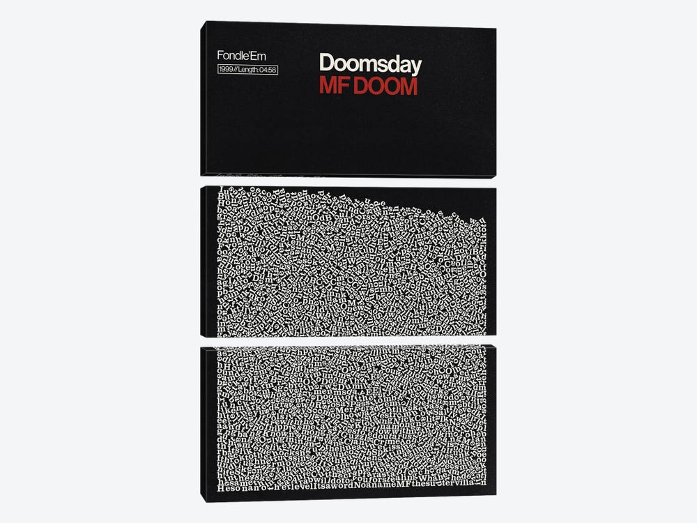 Doomsday By MF Doom Lyrics Print by Reign & Hail 3-piece Canvas Wall Art