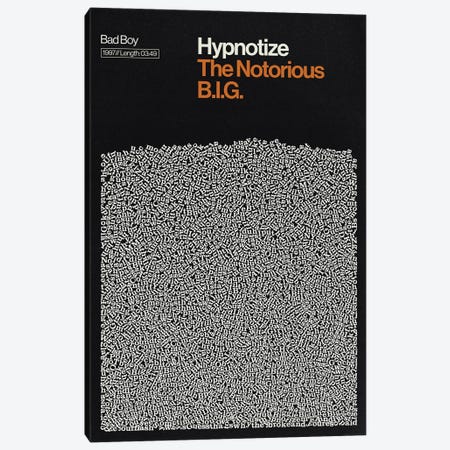 Hypnotize By Notorious BIG Lyrics Print Canvas Print #RNH64} by Reign & Hail Canvas Print