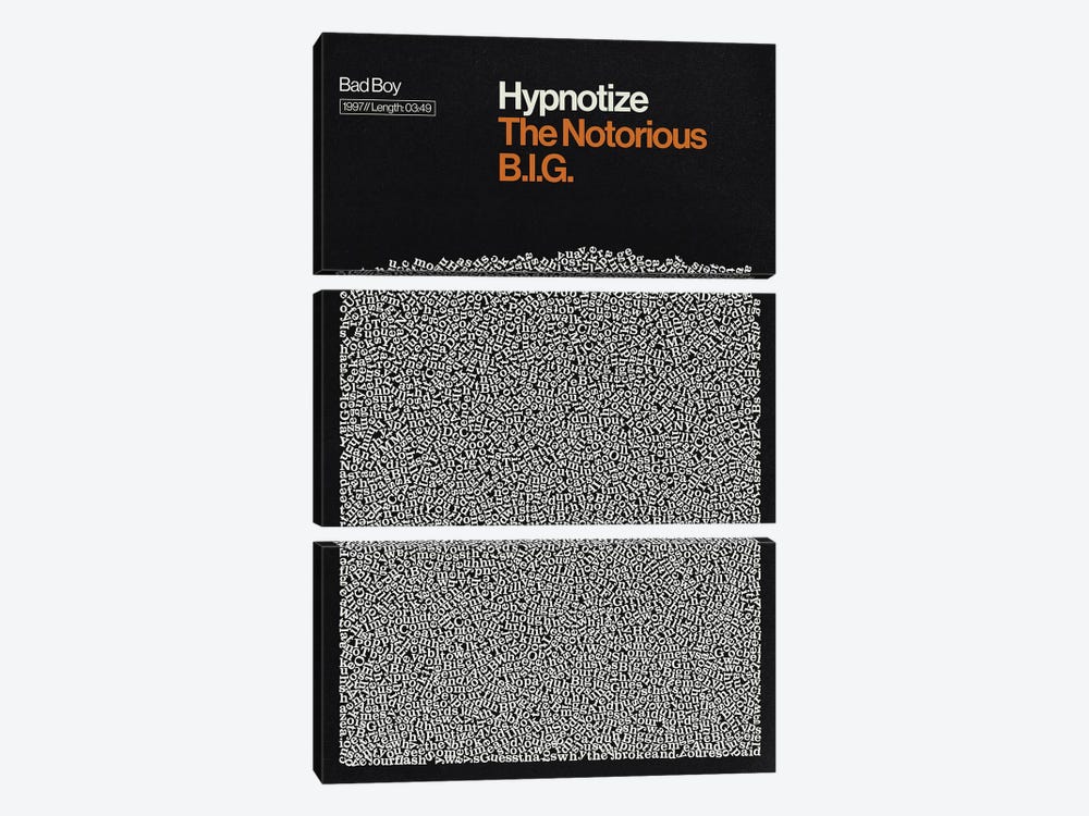 Hypnotize By Notorious BIG Lyrics Print by Reign & Hail 3-piece Canvas Art Print