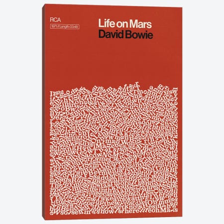 Life On Mars By David Bowie Lyrics Print Canvas Print #RNH68} by Reign & Hail Canvas Art