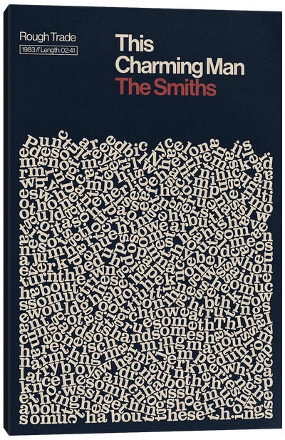 This Charming Man By The Smiths Lyrics Print Canvas Art Print - Reign & Hail