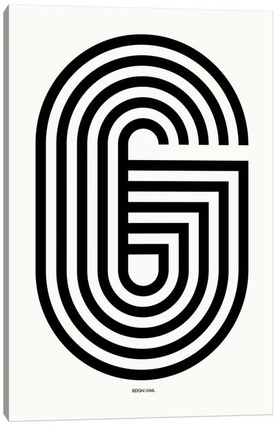 G Geometric Letter Canvas Art Print - Letter G