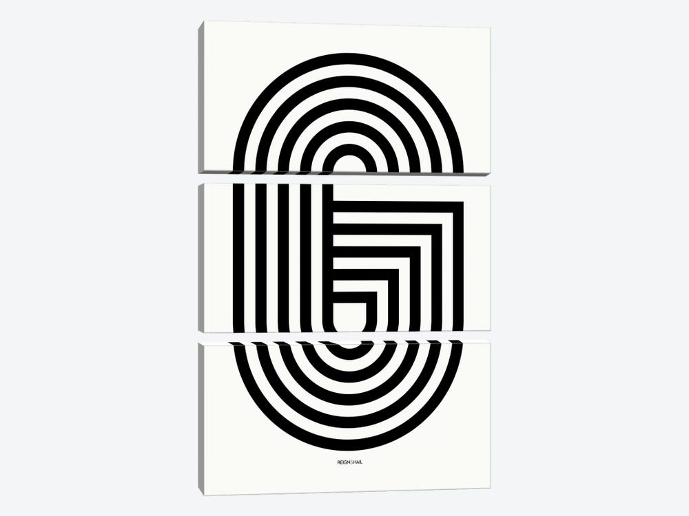 G Geometric Letter by Reign & Hail 3-piece Art Print