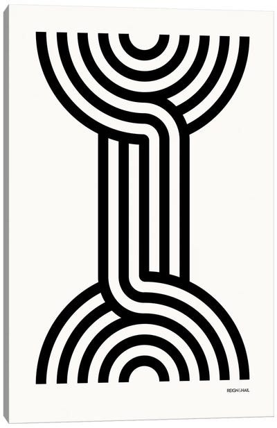 I Geometric Letter Canvas Art Print - Alphabet Art