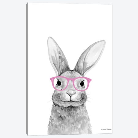 Smart Rabbit Canvas Print #RNI109} by Rachel Nieman Canvas Art Print